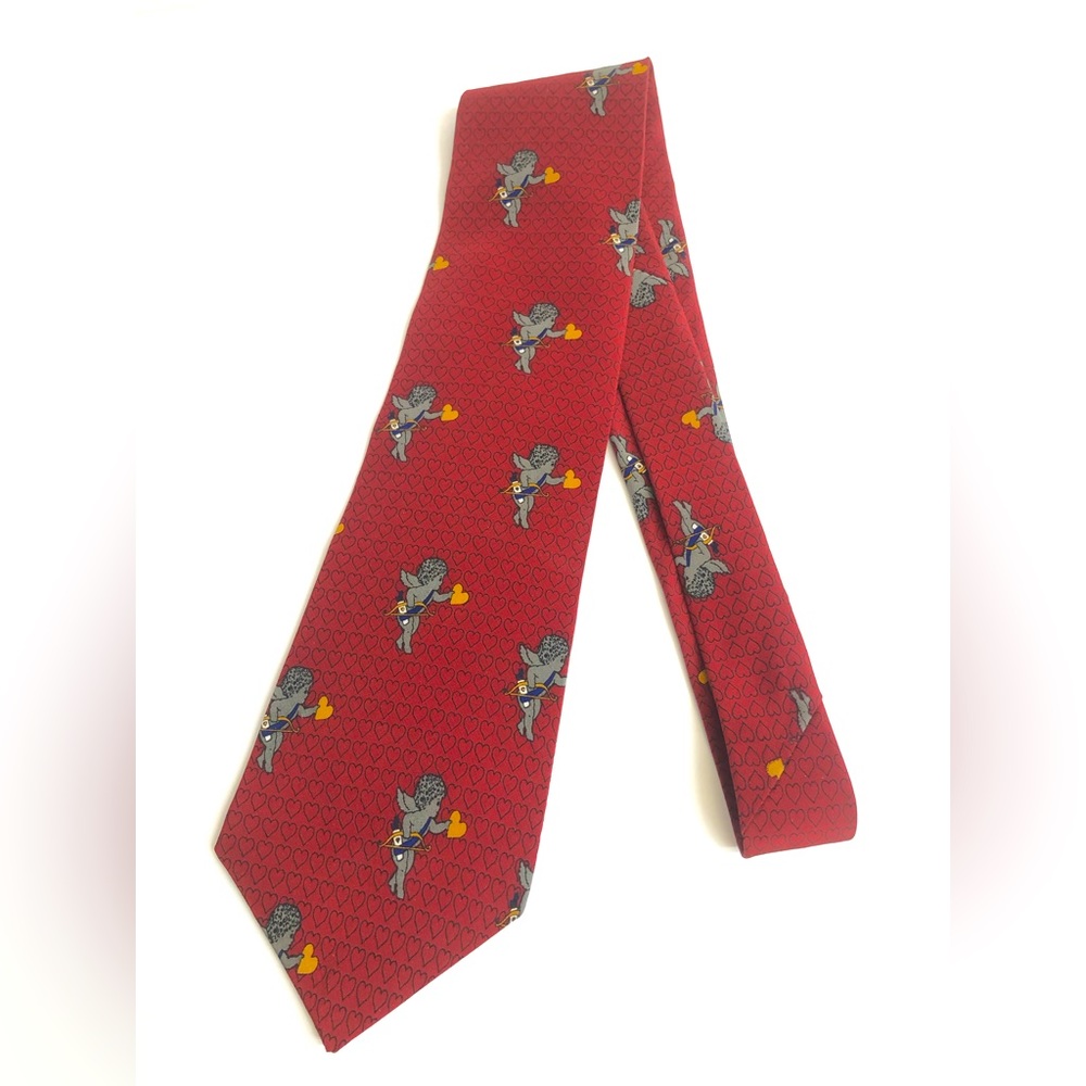 1990’s Vicky Davis “Love Messenger” Cupid Neck Tie Hearts Valentines